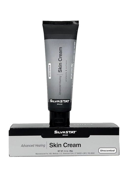 Advanced Healing Skin Cream with Silver, Vitamin E, & Hyaluronic Acid Which Promotes Natural Healing | Unscented | 3.4 oz