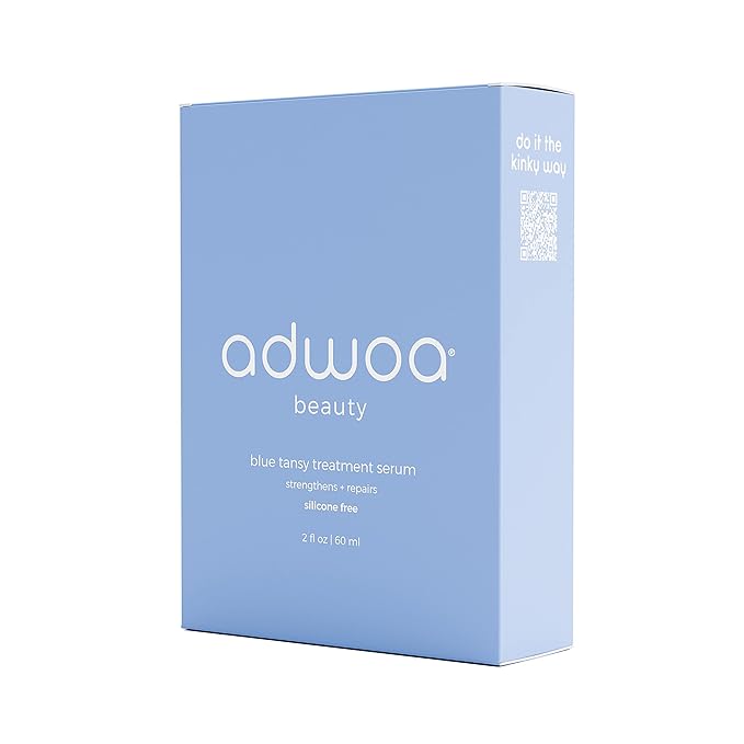 adwoa beauty Silicone Free Blue Tansy Treatment Serum with Argan And Grapeseed Oils To Help Support Length Retention. Provides Heat Protection Up To 375º - 2 oz.