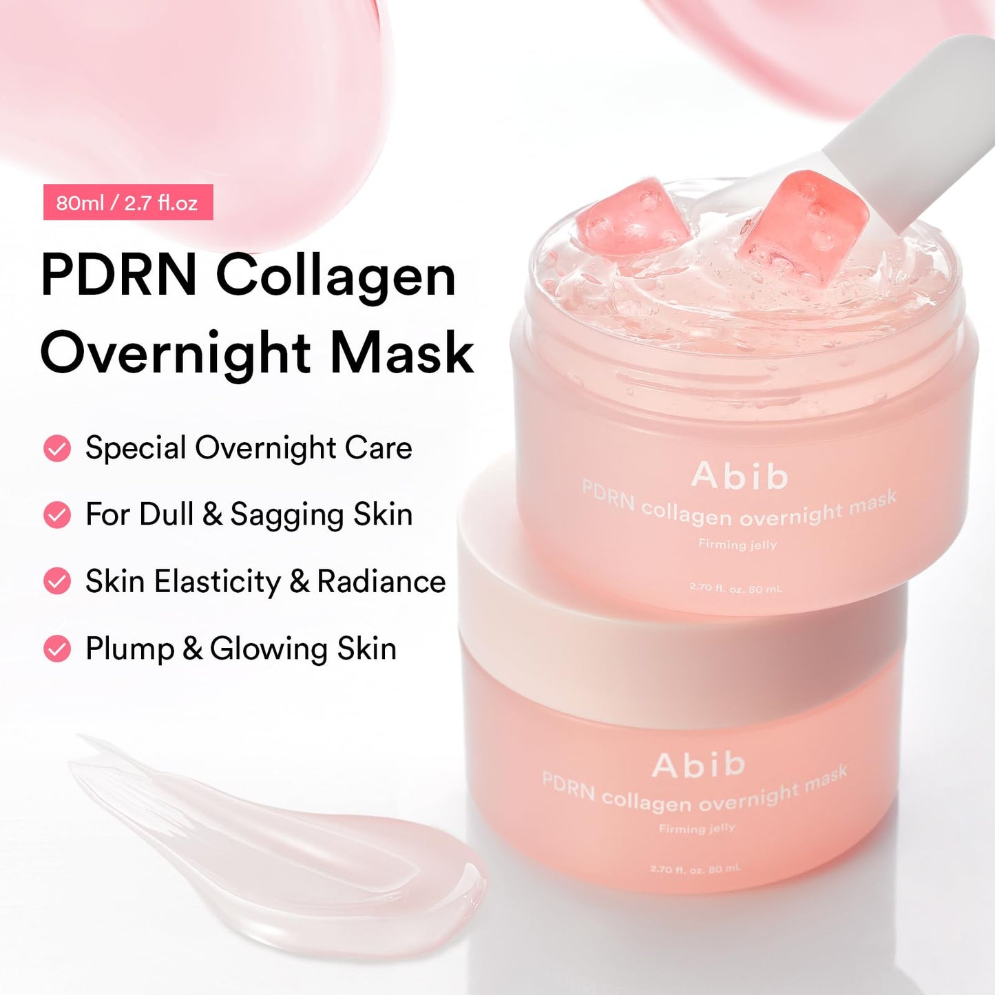 Abib Rice Probiotics Overnight Mask Barrier Jelly 2.7 fl oz I | Korean Overnight Sleeping Mask Cream Moisturizer for Glass Skin Slugging (Rice Probiotics/Barrier Jelly)