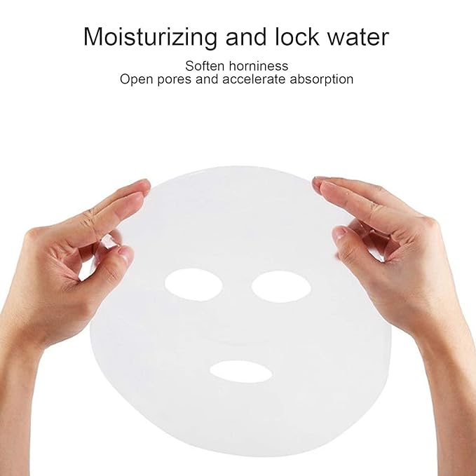 600pcs Plastic Facial Mask Preservative Film Disposable Plastic Film Facial Mask Paper DIY Beauty Skin Care Facial Mask Sheet Retention