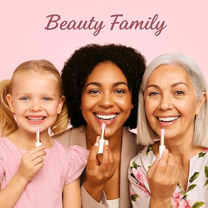 3 Pcs/Set Strawberry, Peach & Aloe Jelly Lipstick Set, Color Changing Lip And Cheek Stain | PH-Activated Temperature Reactive Moisturizing Lipstick for Dry & Mature Lips, Hydrating Long-Lasting Lip