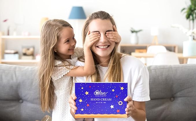 BODY & EARTH # LOVE Hand Cream Gift Set, Mothers Day Gifts for Mom, Moisturizing Hand Lotion Set with Natural Glycerin and Vitamin E, 6 Pcs Hand Lotion Gift Sets for Women Men, Birthday Gifts for Her