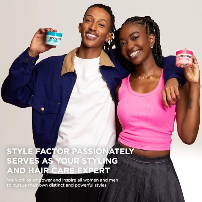 Style Factor Lock BOOSTER Twist & Grip Braid Gel (10.1 Oz.) with Marula Oil — Strong Hold, Flake-Free, Frizz-Free Hair Braiding Gel for Defined & Long-Lasting Twists, Locs & Braids