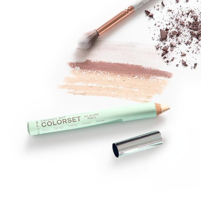 Contours Rx COLORSET All-in-One Primer Pencil – Brightens, Highlights & Conceals | Smooth Canvas for Eye Shadow & Uneven Skin Tone | Hydrating, Vegan & Gluten-Free