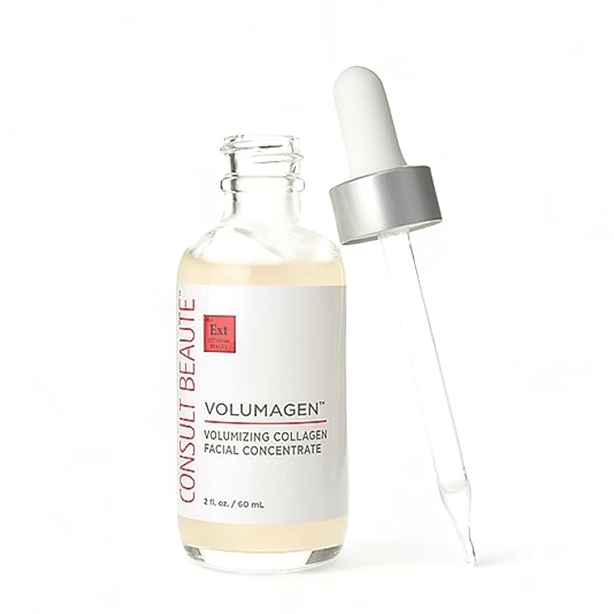 Consult Beaute Volumagen - Collagen Anti-Aging Serum for the Face - Hyaluronic Acid - Skin Nourishing & Plumping - Hydrates and Temporarily Fills for Smoother, Bouncy Skin - 2 Oz. Duo (2 Piece Set)