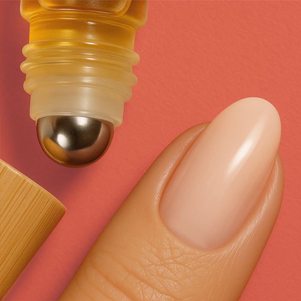 Cuticle Oil for Nail Strengthening and Growth – Hydrating, Vegan, Organic Formula with Jojoba & Vitamin E | 3 Signature Fragrances | 5mL Roll-On (0.17 Fl Oz, Rose Fragrance)