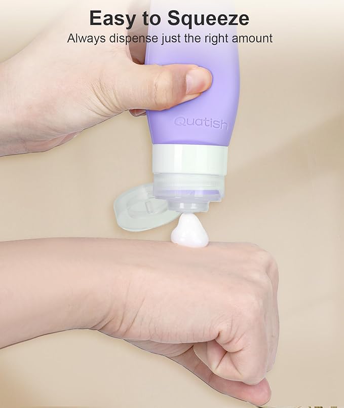 18 Pack Travel Bottles for Toiletries, Original Patented, TSA Approved Travel Size Containers, Leak Proof Silicone Shampoo and Conditioner Bottles Women & Men, Airplane Essentials, Multicolor