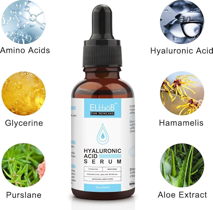 Anti Aging Vitamin C Serum Hyaluronic Acid Serum Set - with Hyaluronic Acid, Skin Care Set Boost Skin Collagen,Hydrate & Plump Skin, Anti Aging & Wrinkle Facial Serum