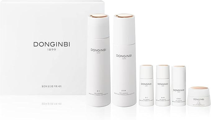 Donginbi Red Ginseng Moisturizing & Firming Set EX, Anti-Aging Korean Skin Care, Routine Kit for Smooth, Radiant Skin by KGC