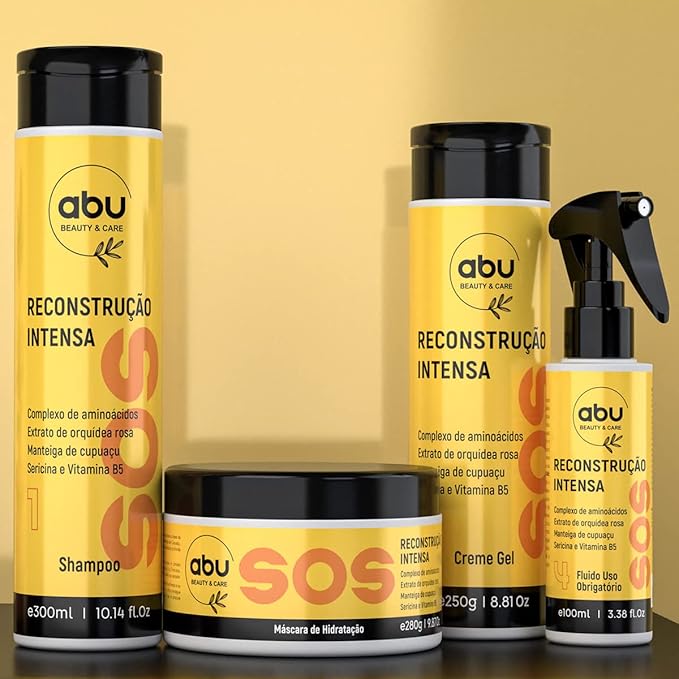 Abu Beauty & Care Brazilian Hair Mask Deep Reconstruction Complete Hair Restoration - Máscara Capilar Reconstrução Profunda Restauração Completa dos Cabelos 280G