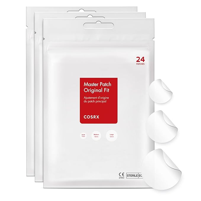 Acne Pimple Patch Absorbing Hydrocolloid Original 3 Size Patches for Blemishes and Zits Cover, Spot Stickers for Face and Body, Not Tested on Animals