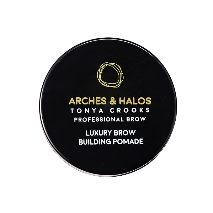 Arches and Halos Luxury Brow Building Pomade - Vegan Eyebrow Pomade - Creamy, Long Wearing Color for Clean, Defined Brows - Warm Brown - 0.1 oz