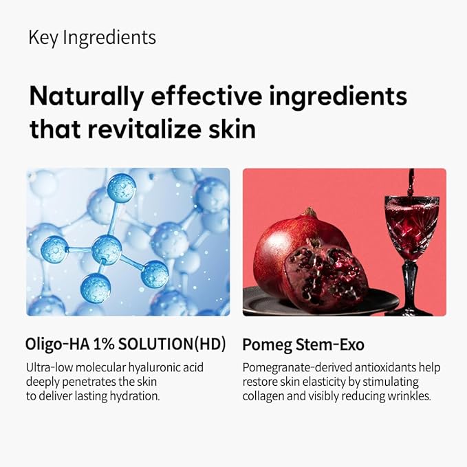 Collagen Boosting Glass Cream, Korean Glowing Skin Deep Hyrdration for 72 HR, Instant Elasticity Improving,PDRN Pomegrante Hyaluronic Acid, Korean SKin Care, 1.69 oz