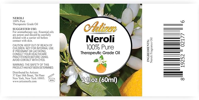 Artizen Neroli Essential Oil 2oz for Diffuser Natural Fragrance Neroli Oil for Skin, Aromatherapy, Soap & Candle Making - 60ml
