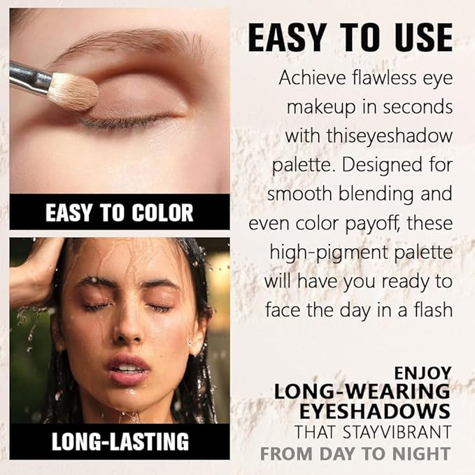 Dark Blue Single Matte Eyeshadow Makeup, Neutral Powde Eye Shadow for Women, Dark Blue Matte Singles Eyeshadow Palette Pigmented Waterproof, sombras para ojos, Girls Monochrome Eyeshadows Gift