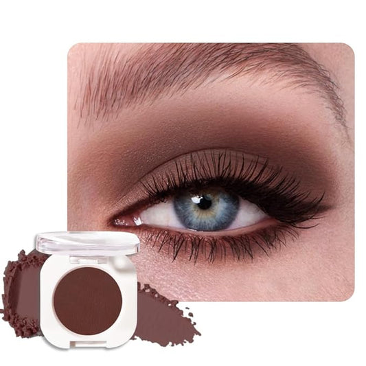 Coffee Matte Eyeshadow Palette for Women, Single Monochrome Eye Shadow Makeup, Shiny Pressed Powder, Blendable Natural sombras para ojos, Holographic,Vegan,Travel -27