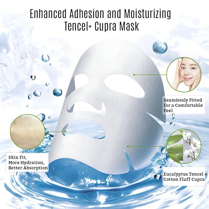 Amino Firming & Lifting Facial Sheet Mask | Amino Acid Complex, Vitamin A, Collagen | Reduces Fine Lines, Improves Elasticity, for All Skin Types (5 Sheets)