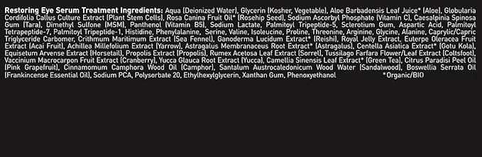 Brickell Men's Restoring Eye Routine for Men, Eye Cream and Serum for Men, Natural and Organic, Unscented, Men's Skin Care Gift Set