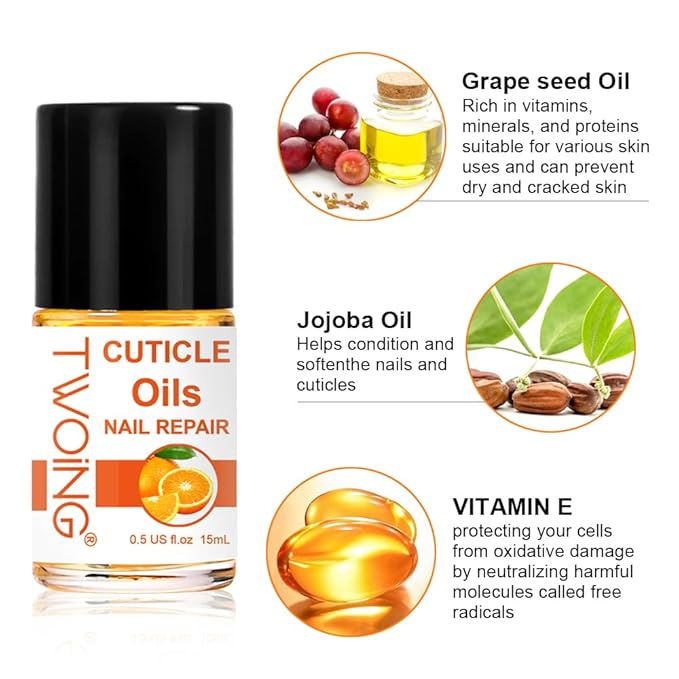 0.5FL.OZ Cuticle Oil, Nail Growth Oil Natural Aloe oil blended with jojoba oil, Vitamin E Nail Cuticle Oil for Repairs Cuticles Overnight Moisturizes and Strengthens Nails Cuticles