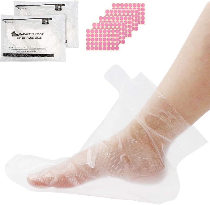 200 Counts Paraffin Bath Liners & Paraffin Wax Foot Liners, Segbeauty Thermal Foot Liners, Larger Paraffin Heated Foot SPA Booties, Foot Protector, Wax thera-py Bags for Paraffin Wax Machine
