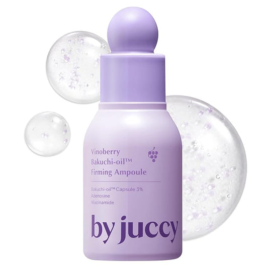 By Juccy Vinoberry Bakuchi-oil 30,000 ppm Firming AmpouleㅣWrinkle-Softening & Texture-Perfecting | Bakuchioil, Viniferatrol, Peptides, Cica | Skin Elasticity&Even Skin ToneㅣKorean Skincare 1.01 Fl.oz