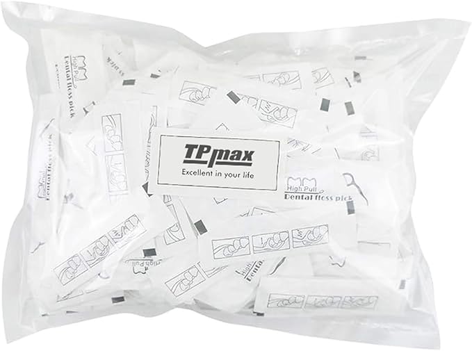 500 Count Dental Flossers Each Individually Wrapped, Floss Singles Bag, Travel Hotel Restaurant Office Car Dental Floss, Floss Picks Oral Care Teeth Clean Flat Wire