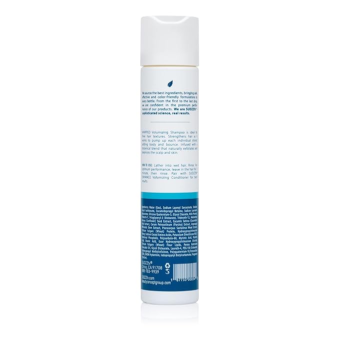SUDZZFX Whipped Crème & Honey Volumizing Shampoo - For Men & Women - Protect & Repairs Damaged Hair - Silky and Smooth Shampoo for Dry Hair - Sulfate Paraben Free- 10.1 Fl Oz