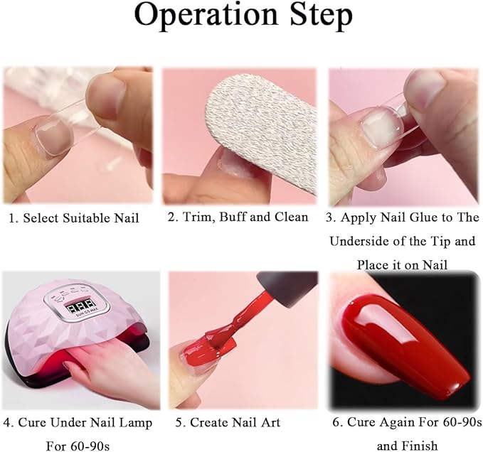 200W LED Nail Lamp for Gel Polish, Fast Nail Dryer with Automatic Sensor, 4 Timer Setting, LED Nail Light for Fingernail and Toenail Nail