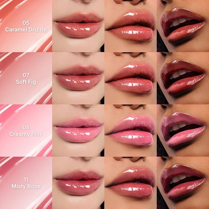 dasique Pure Water Lip Gloss #01 Coral Juice 0.09 oz | Variety of Colors | Dewy Gloss | Buildable Gloss Tesxture | Non-Sticky | K-beauty