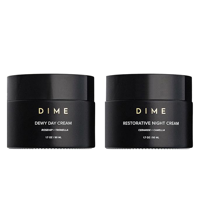 Dime Beauty Moisturizing Set - Dewy Day Cream + Restorative Night Cream (1.7 oz Each)