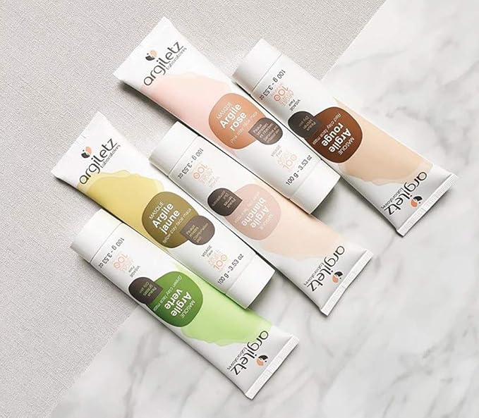 Argiletz pink clay face mask for sensitive skin 100g / 3.53 fl.oz. 100% sourced and produced in France. Finest grade of clay.