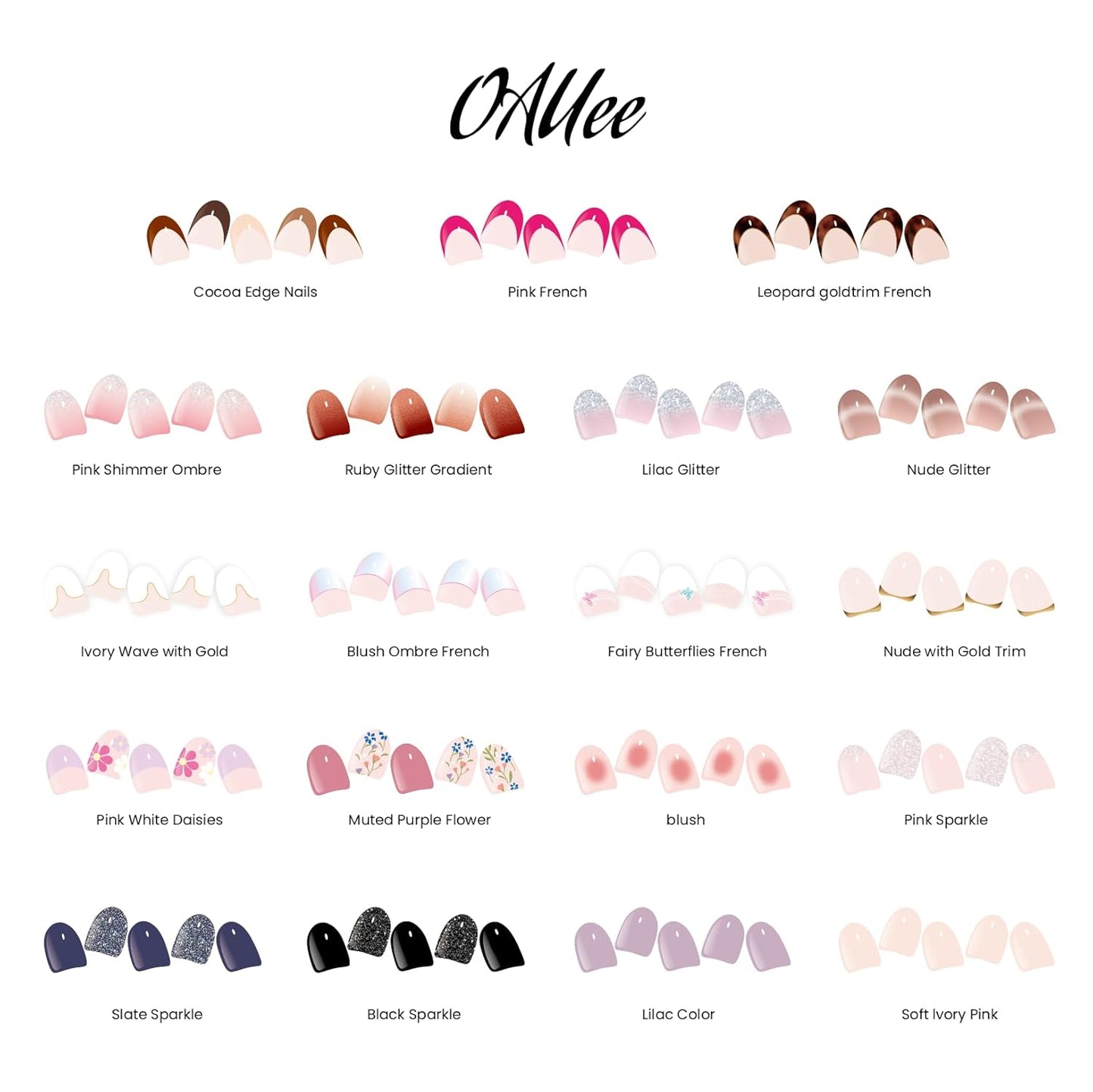 Semi Cured Gel Nail Strips | Built-In Gel Top Coat | UV Light Required | Salon Quality, Easy Application And Removal (Muted Purple Flower)