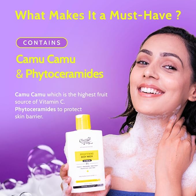 Brightening Body Wash | Glowing Skin Vitamin C Bodywash | Helps to Reduce Fades Dark Spots, Evens out Skin Tone | Alpha Arbutin | 30X Vitamin C | For Women & Men | 15.9 Fl oz