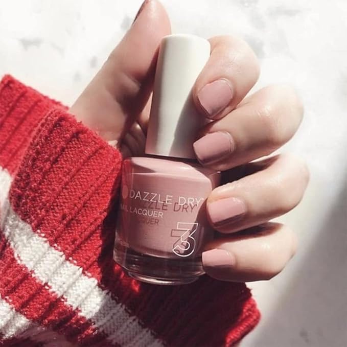 Dazzle Dry Mini Kit 4 Step System - Strawberry Macaron, a semisheer pale strawberry with lavender undertones. (5 Piece Kit / 5 Manicures)