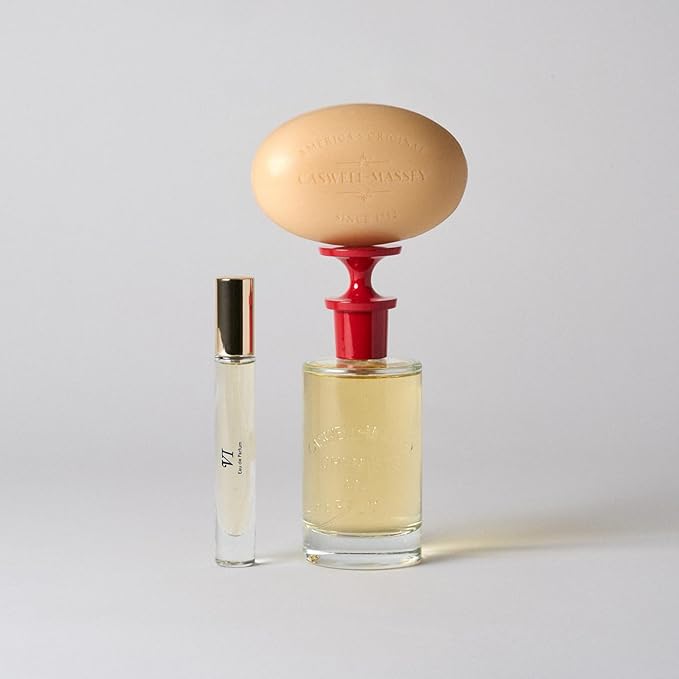 Caswell-Massey Men’s Bar Soap Gift Set - Number Six Scent - Triple-Milled Moisturizing Body Soap Bars for All Skin Types, Plant-Based Formula with Essential Oils, Made in USA, 3 x 5.8 oz