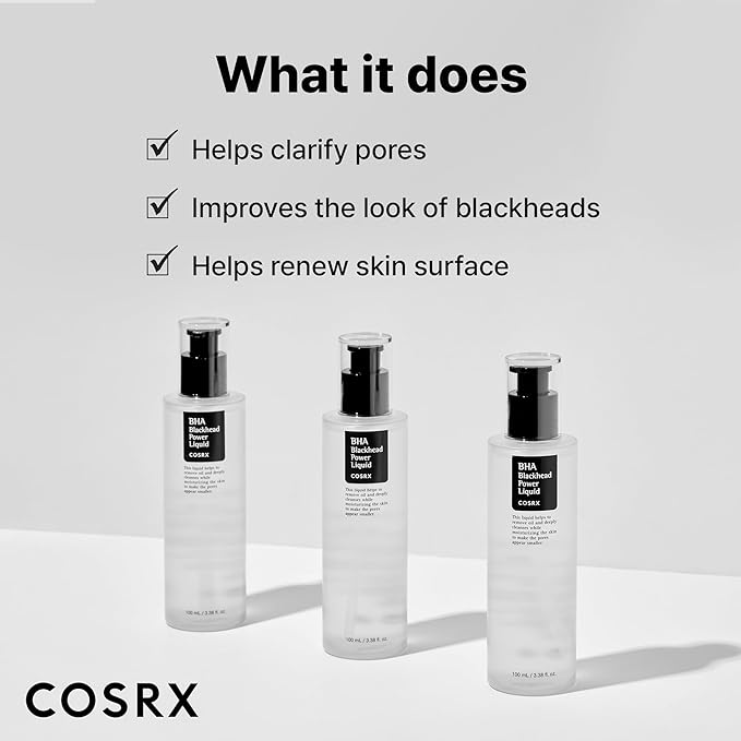 COSRX Niacinamide 2% + BHA 4% Blackhead Exfoliant Toner 3.38 fl.oz / 100ml, Korean Toner, Blackhead Remover, Pore Minimizer for Enlarged Pores, For All Skin Types, Korean Skin Care