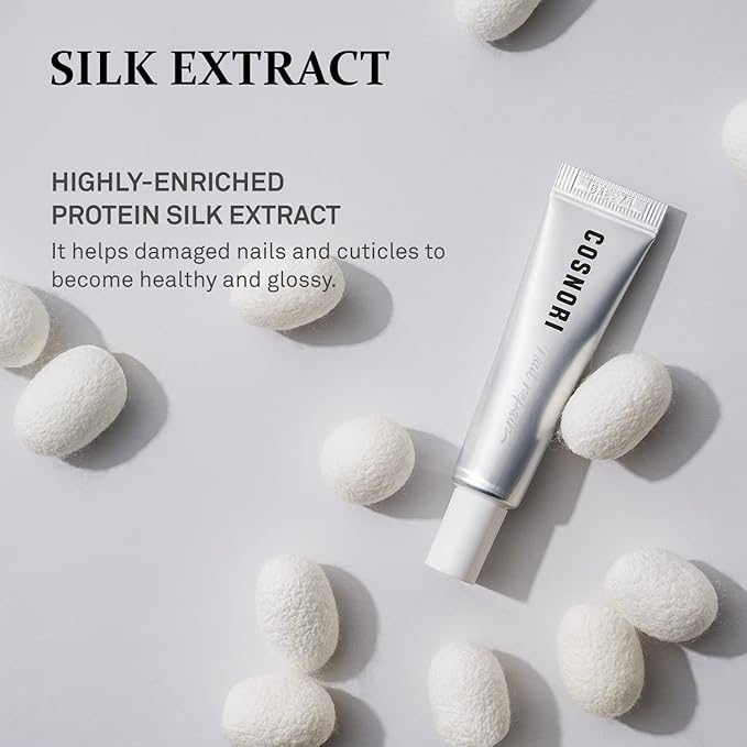 COSNORI Silk Repair Nail Cream - Intensive Nail & Cuticle Hydration with Silk-Fibroin - Non Oily Formula - For Dry & Damaged Nails - Gel Nail Recovery, 15ml (0.5 fl. oz.)