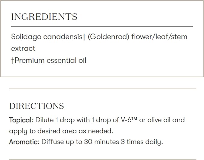 Goldenrod Essential Oil | 5 ml | Warm & Uplifting Aroma for Diffusing, Topical Use, & DIY Blends | 100% Pure Essential Oil with Young Living’s Seed to Seal® Quality Commitment