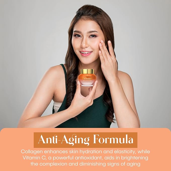 Collagen & Vitamin C Nourishing Moisturizer - Reduces Wrinkles & Fine Lines, Smooths Skin - Dermatologist Tested, Clean Beauty, Korean Skin Care - 1.69 FL.OZ. (2 Pack)