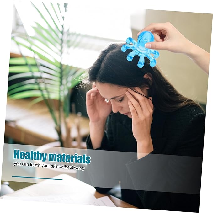 Healifty 2 Pcs Vibration Head Massager Scalp Octopus Head Massage Octopus massage head claw massager Scalp Massagers Handheld Legged Massage elder tool neck