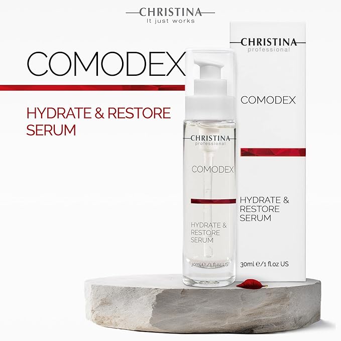 Christina Comodex Hydrate & Restore Serum with Hyaluronic Acid - 30ml - Facial Hydrating Serum to Regenerate & Rejuvenate - For Dehydrated Oily, Open Pores, Combination, & Nomal Skin