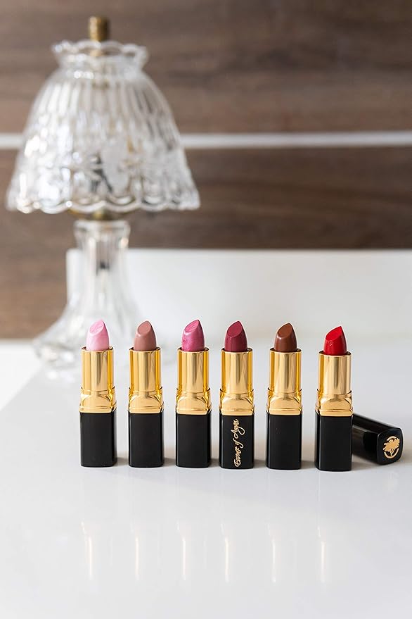 𝗘𝘀𝘀𝗲𝗻𝗰𝗲 𝗼𝗳 𝗔𝗿𝗴𝗮𝗻 Moisturizing Long Lasting Brown Lipstick with 100% Organic Argan Oil, Shea Butter & Aloe Vera - Chocolate Kiss