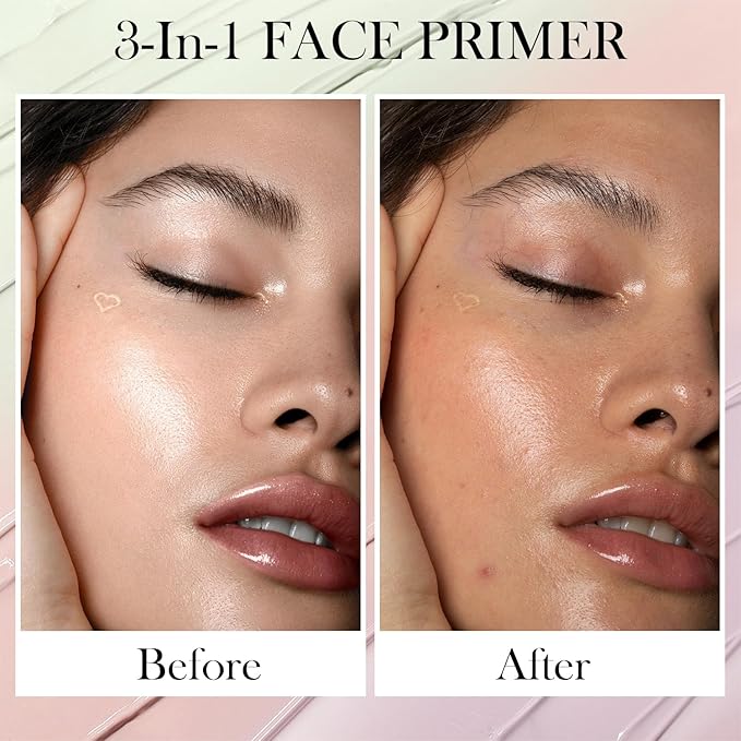 3-in-1 Primer for Face Before Makeup, 3 Colors Makeup Primer, One Step Color Correcting Primer, SPF 50 Sunscreen Isolation Cream, Oil Control, Moisturizing and Waterproof Color Corrector