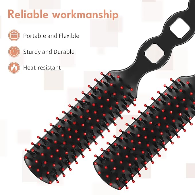 60 Pcs Bulk Hair Brushes for Homeless Disposable Hair Brushes Anti Static Bristles Brush for Shelter Hotel Nursing Home Charity Church 7.5 x 1.4 Inch