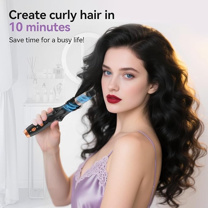 Cordless Curling Iron Hair Curler: Mini USB Rechargeable 4000 mAh 3 Temp Setting Travel Portable Hair Curler with 200 Million Negative Ion Cordless Curling Iron