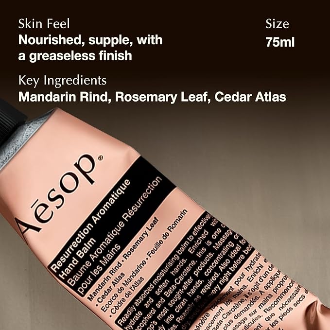 Aesop Congruous Gift Set | Resurrection Aromatique Hand Wash & Balm, Geranium Leaf Body Scrub & Cleanser | Vegan, Cruelty-Free, Paraben-Free | 4 Pc Luxury Self-Care Kit