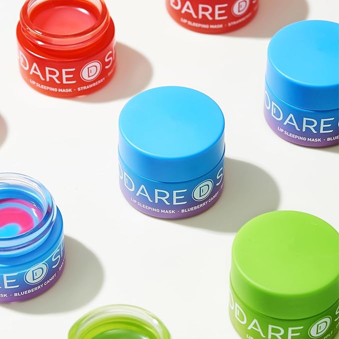 Blueberry Lip Sleeping Mask Overnight -Original Dual-Color Lip Balm for Softer and Smoother Lips, Intensive to Nourish and Hydration Reduce Fine Lines for Dry Cracked Skin - 0.42 Fl Oz