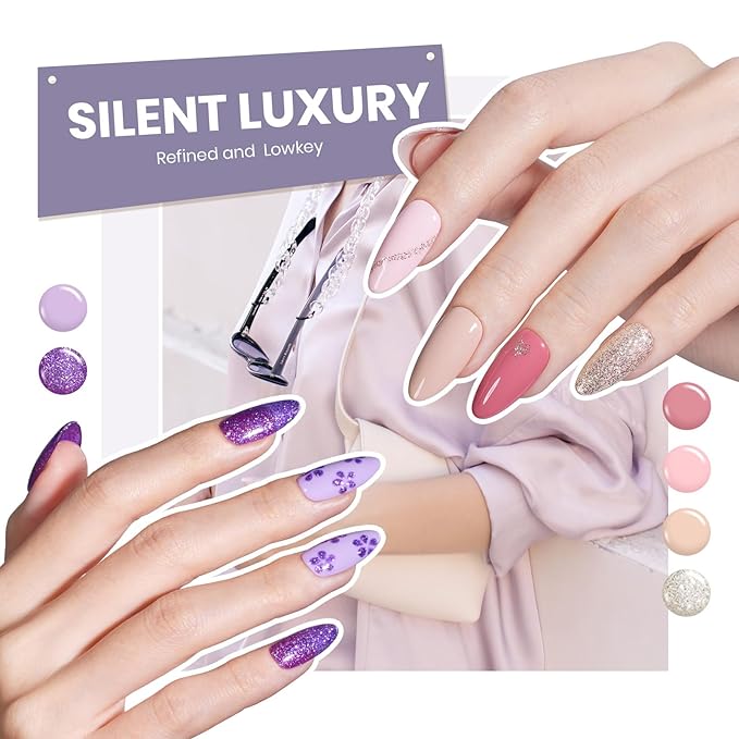 Beetles Gel Nail Polish Set - Transcendent Allure 60 Colors Fall Gel Polish Kit Orange Burgundy Red Glitter Hot Pink Blue White Black with Base Top Coat Gifts for Women