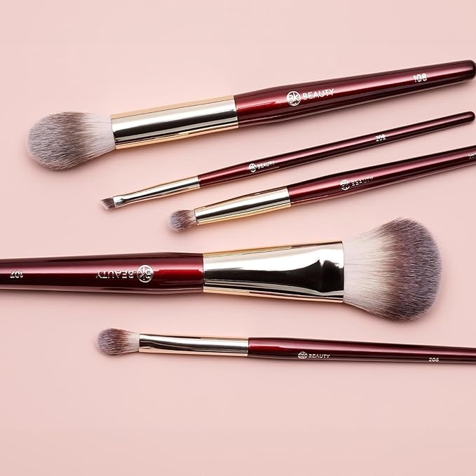 BK BEAUTY - PRECISION BRUSH COLLECTION (5PC) - Professional Makeup Brush Set for Bronzer, Blush, Contour, Powder & Eye Makeup | Premium Face Brushes for Flawless Application