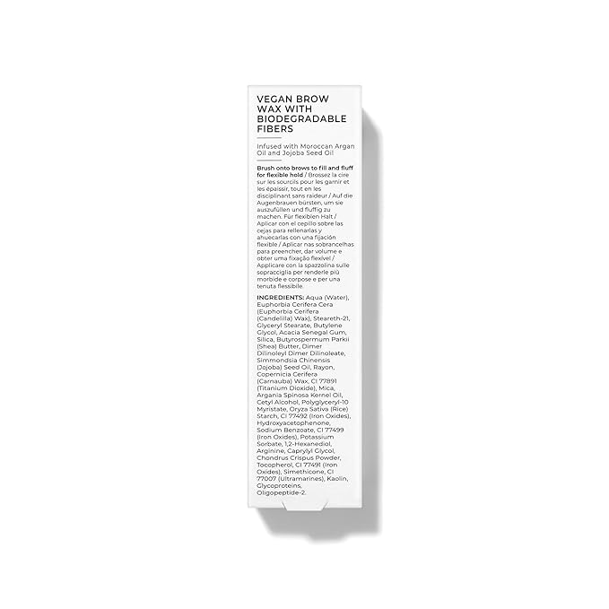 WUNDERBROW Fluffy Brow Wax, Vegan and Cruelty-Free Eyebrow Wax With a Waterproof Long Lasting Hold, Enriched with Jojoba and Argan Oil (Brunette)